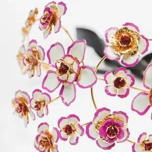 Zara | Accessories | Nwt Pink Flower Rhinestone Appliqu  display picture 1